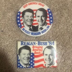 Reagen bush 1984 keep america great pin